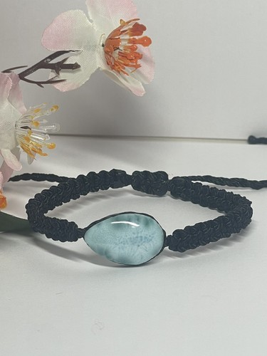 Genuine Larimar Crystal (Adjustable) Bracelet - Picture 8 of 17