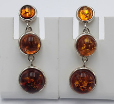 Orecchini In Ambra 925 Argento Ambra Dalla Lituania Top Elegante