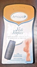 Amope Pedi Perfect 2 Roller Head Replacement OEM Genuine Original Set Lot of 2