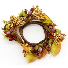 Deko Kerzenring Kerzen Kranz Herbst Dekoration Teelichter Schmuck 2 Stück