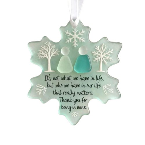 Acrylic Decorations,Snowflake-Shaped Friendship Decor, Christmas Tree Ornaments - Picture 5 of 18