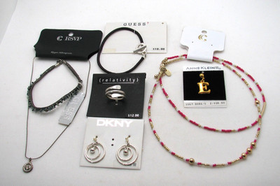 7-Piece Costume Fashion Jewelry Lot DKNY Guess C-RSVP Charming Charlie AKlein