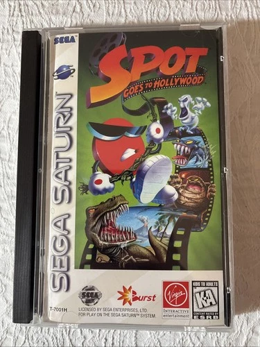 Spot Goes to Hollywood (Sega Saturn, 1996) Complete w/ Manual /Reg Card- TESTED