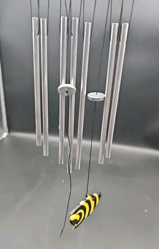 Wooden Black And Yellow Fish Wind Chimes - Picture 2 of 7
