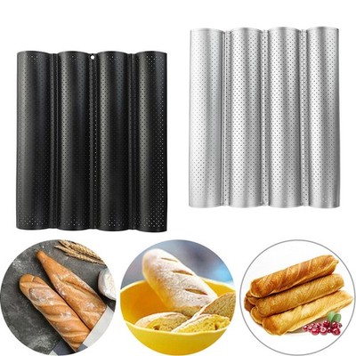 Baguetteblech 4 Mulden Backbleche Backform Baguetteblech Antihaftbeschichtung