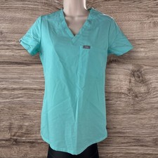 FIGS Teal Women's XXS Technical Collection Scrub Top FW1100 Pocket V Neck 854