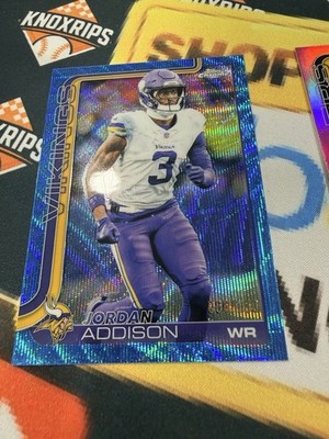 Jordan Addison Blue Wave Refractor #/150 | 2025 Topps Chrome NFL