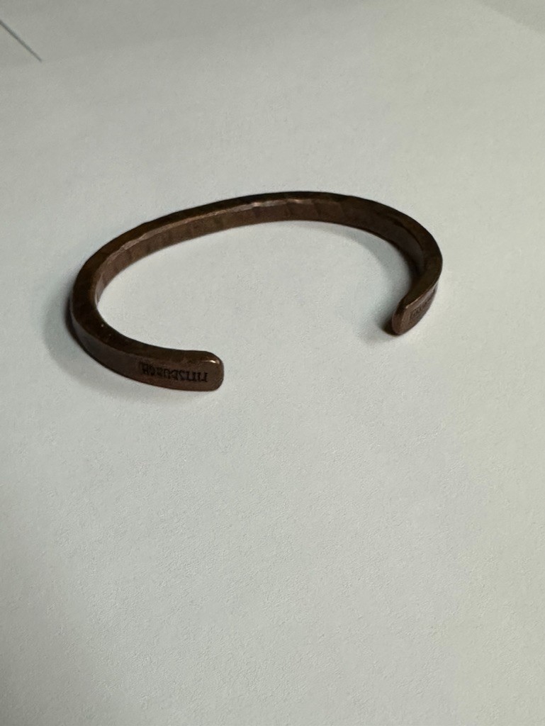 Studebaker Metals Solid Copper Cuff – Hammered Fi… - image 2