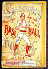 1914 SPALDINGS BASEBALL GUIDE - 38TH EDITION ...