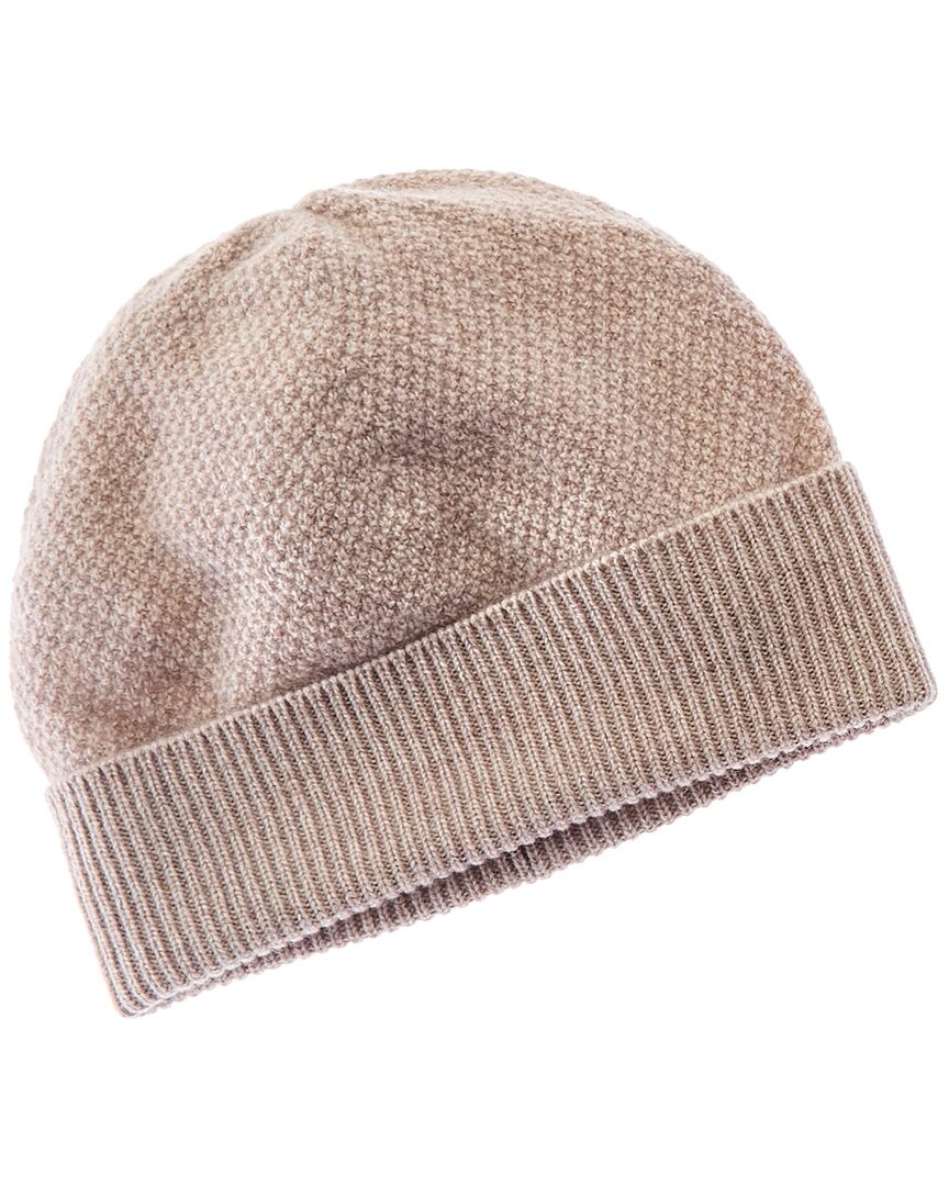 Кашемировая шапка Phenix Moss Stitch женская коричневая 5590₽