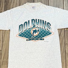 Miami Dolphins NFL Graphic T-Shirt logo ash color VK18120