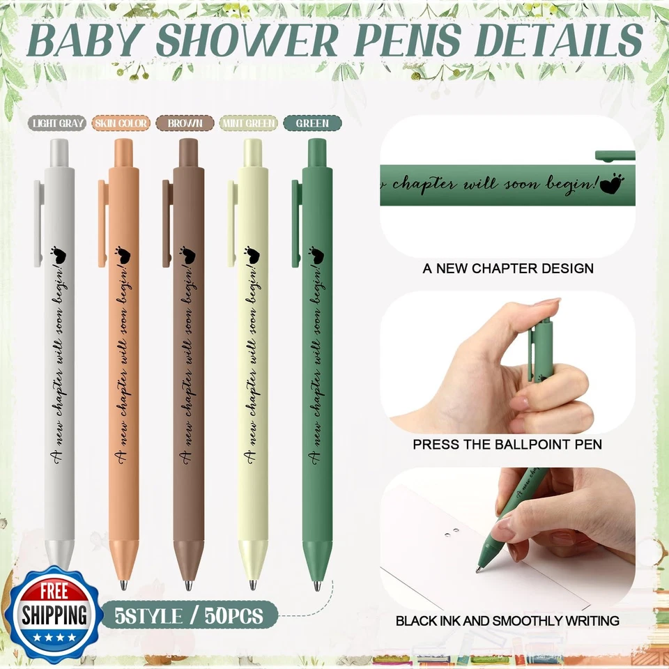 Engrowtic 50 Set Un Nuevo Capítulo Pronto Comenzará Baby Shower Regalos Plumas para Gue Foto 2 de 4