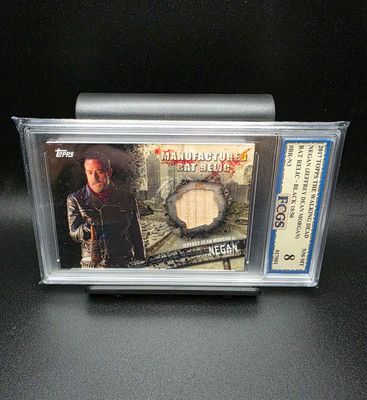 Negan #BR-N3 (2017) Topps Walking Dead Bat Relic 18/50 - Graded 8 [FCGS]