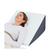 Bed Wedge Pillow for Sleeping, 10" 24" 24" Triangle Pillow Wedge, Cooling Mem...