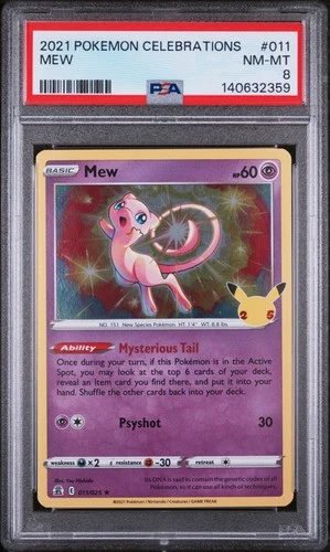 2021 POKEMON CELEBRATIONS #011 MEW PSA 8