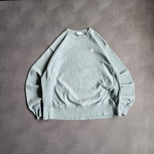 Teal Champion Reverse Weave Blank Sweatshirt XL