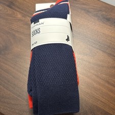 Mens Top Man Socks Red White Blue 5 Pairs UK One Size 6-12 UK