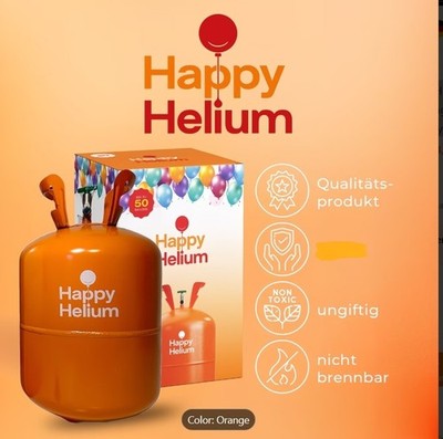 Happy Helium  Balloons Helium for Up to 50 Balloons | Helium Gas with Filling Va