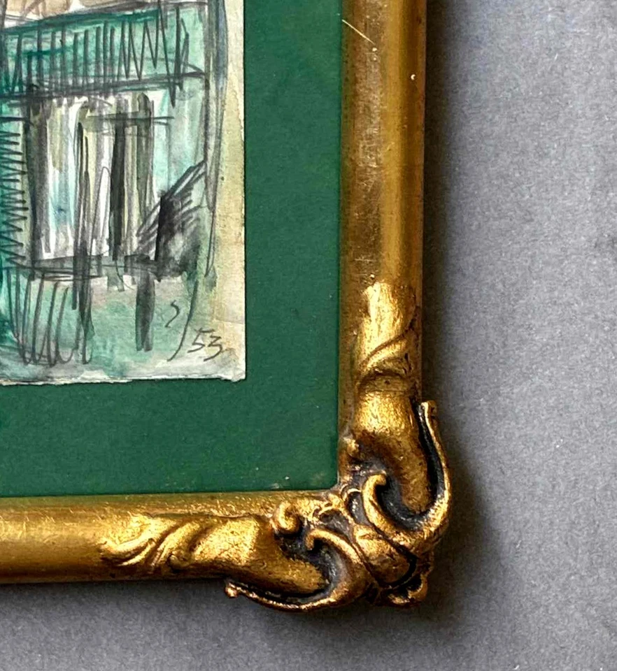 Einar Johansen (1893)  Montmartre Back Alley. Paris. Impressionist. Dated 1953. - Image 4 of 4