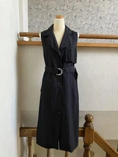 Uniqlo J.W. Anderson Linen Blend Long Gilet S Black Women's Dress