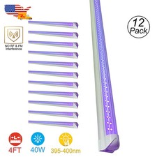 LED Black Light Bar 4FT 40W Ceiling Mount with US Plug Event Lighting Room Décor