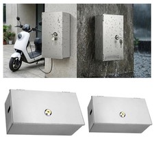 Electrical Outlet Lock Case Outdoor Socket Cover Stainless Steel Lockable Guard