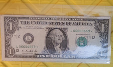 Error Mis-CUT, 06600669* Flipper Radar Star note Dollar Bill QUAD 6'S