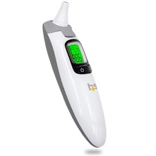 HealthSmart Talking Infrared Ear  Forehead Thermometer, No Probe Covers Need...