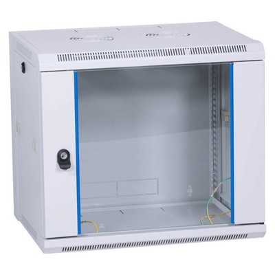 19'' Wandgehäuse Netzwerkschrank Rack 9HE Flat Pack unmontiert Tiefe 450mm grau