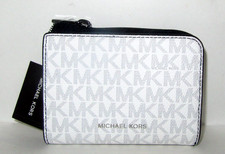 Michael Kors Cooper Signature Folio Wallet Coin Pocket Bright White NWT 158
