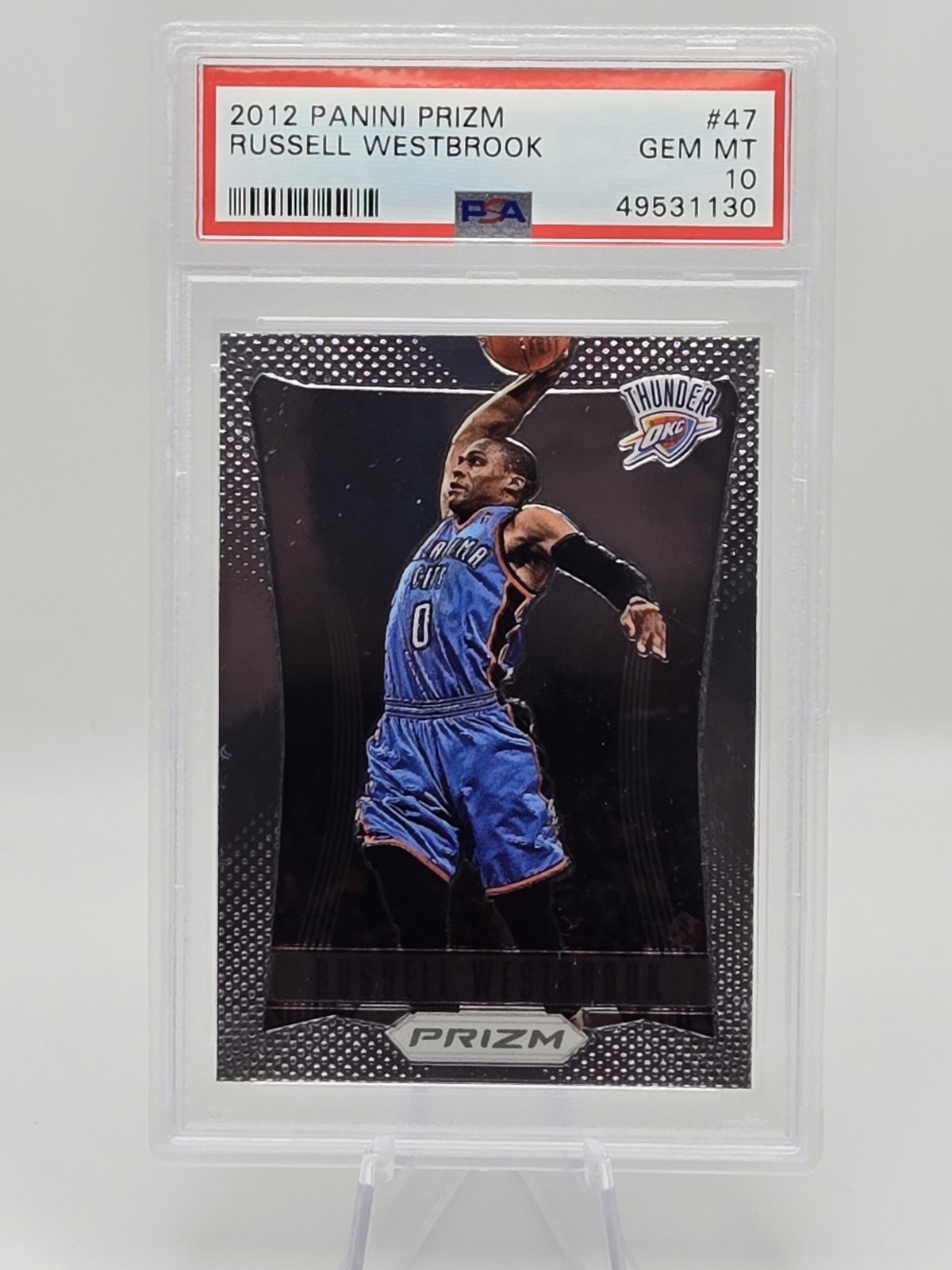 2012-13 Panini Prizm #47 Russell Westbrook PSA 10 Gem Mint Oklahoma City Thunder