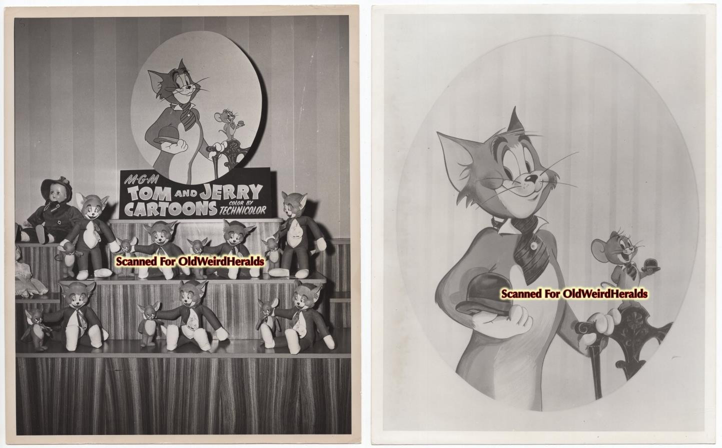 TOM JERRY PHOTO LOT 9 IDEAL DOLL WINDOW DISPLAY NY 2 ORIGINAL 1940s MGM FILES  