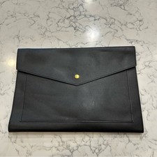 Glass Ladder  Co Black The Megan Portfolio Clutch Vegan Leather