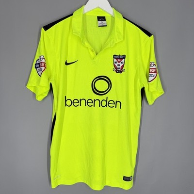 YORK CITY FC ENGLAND 2014 2015 THIRD MATCH WORN TRIKOT SHIRT #2 McCOY