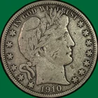1910-S Barber Half Dollar Very Fine VF Coin #41431