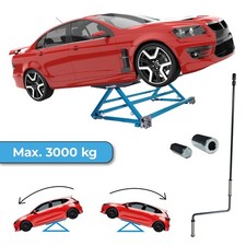 Kipphebebühne Kurzhub Wagenheber Mobile Werkstatt PKW Lift 3000kg Blau BITUXX