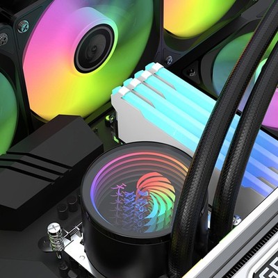 CPU Radiator Fan Cooler PWM Control Integrated Computer Liquid Cooling Syste SET