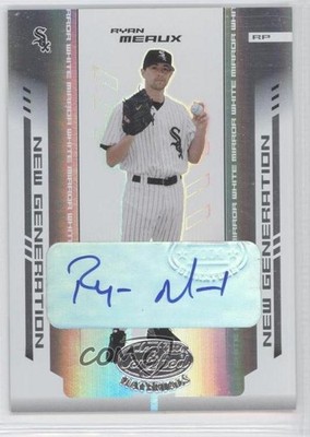 2004 Leaf Certified Materials White Mirror 38/100 Ryan Meaux Rookie Auto RC 9ap