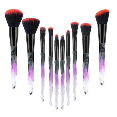10 PCS Premium Synthetic Foundation Blending Makeup Eyeshadow Brush Set