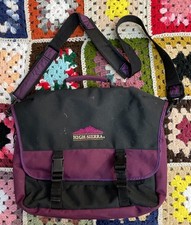 vintage High Sierra  90s purple colorblock crossbody messenger bag