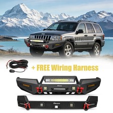 For 1999-2004 Jeep Grand Cherokee Wj Frontrear Bumper W D-ringsled Lights For 1999-2004 Jeep Grand Cherokee Wj Frontrear Bumper W D-ringsled Lights