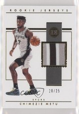 2018-19 Panini Encased Rookie Jerseys Prime 20/25 Chimezie Metu #RJ-CM nd3