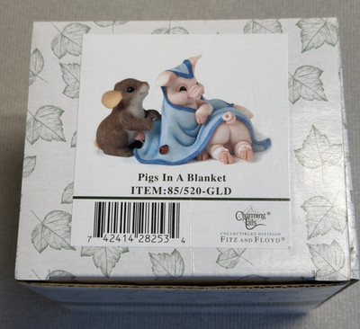 Charming Tails Fitz and Floyd Pigs In A Blanket 85/520 -GOLD EDITION