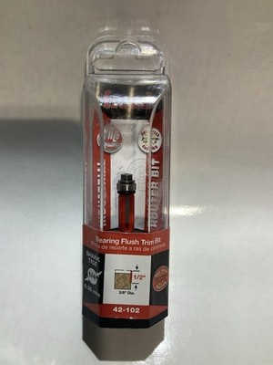 Freud 42-102: 3/8'' (dia.) Bearing Flush Trim Bit with 1/4in shank, 2-5/16in