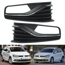2x Stoßstange Gitter Nebelscheinwerfer Schwarz für VW Polo Van 6R1 6C1 2014-2017