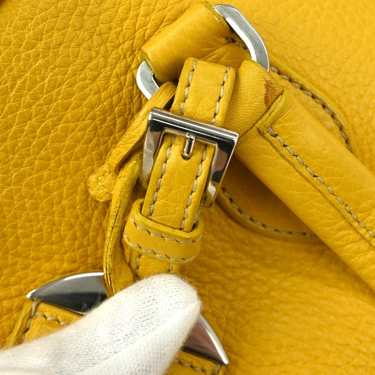 BUYIT PRADA YELLOW TOTE HANDBAG 53 BR0582 NQ03560 thumbnail 13