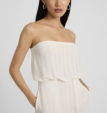 Express Women s XL Ivory Strapless Sleeveless...