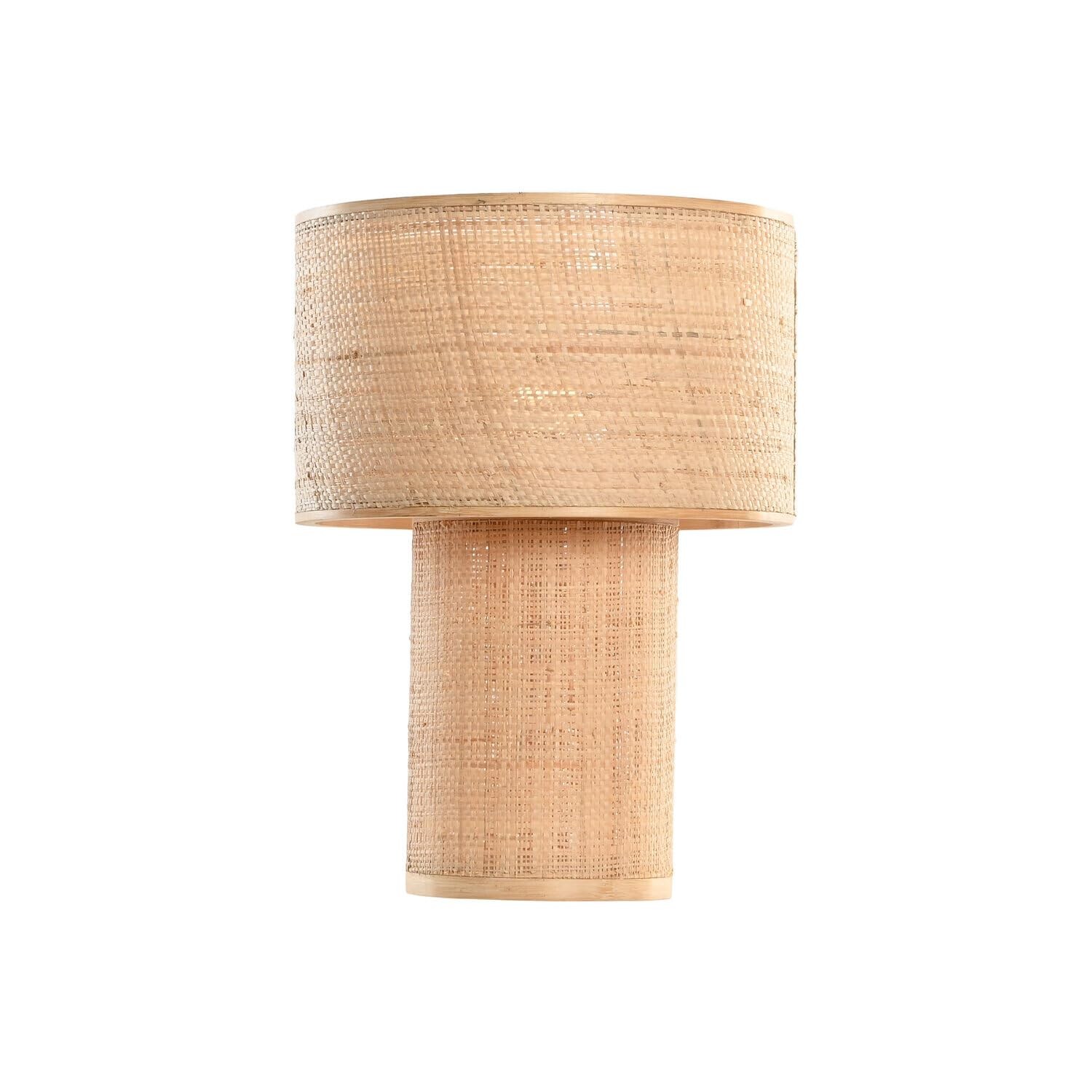 LAMPARA SOBREMESA BAMBU 28X28X38 NATURAL MARRON (p8p)
