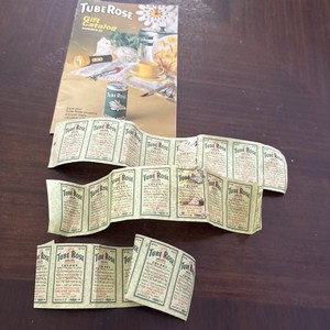VTG Tube Rose Snuff Coupon Lot Of 20 With Gift Catalog