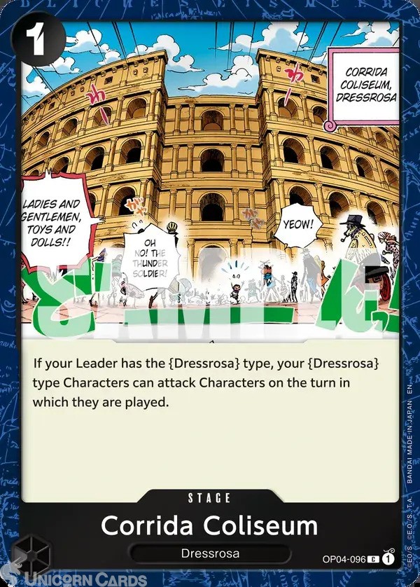 OP04-096 Corrida Coliseum : Common Normal English One Piece TCG Card : PRB02: On